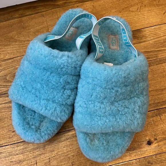 Blue Fluff Yeah Ugg Slides UGG Shoes Ugg Womens Oh Fluff Yeah